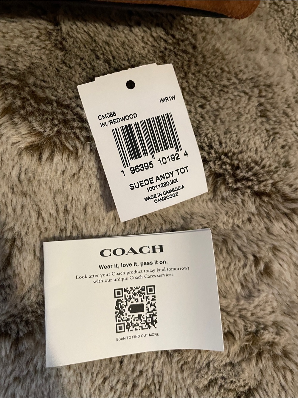 NWOT Coach ‘Andy’ Suede Tote - Picture 8 of 12